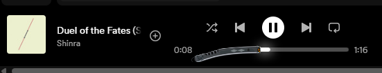 heyelier's tweet photo. Listening to Spotify Star Wars Lofi for Long Study sessions just hits different with this bar animation. https://t.co/sgSUJrlztc