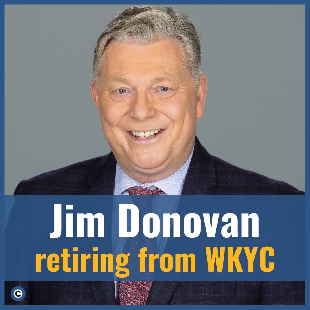 clevelanddotcom's tweet photo. After nearly 40 years at WKYC, Jim Donovan is set to retire on June 10. He will continue as the play-by-play voice of the Cleveland Browns.

Photo: WKYC https://t.co/TwEDJrGiru