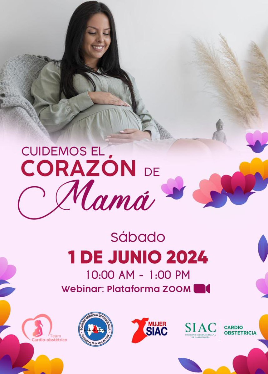 SIAC (@siac_cardio) on Twitter photo “Cuidemos el Corazón de Mamá”
Webinar organizado por el grupo cardio-obstetricia del consejo <a href="/MujerSIAC/">@MujerSIAC</a> junto a <a href="/sodocardio1/">Sodocardio</a>
🗓️Sábado 1 de Junio
🕙10 hs 🇩🇴
🕘 9 hs 🇨🇴
🕚11 hs 🇦🇷
LAS ESPERAMOS!!
Inscripción astrazeneca.zoom.us/meeting/regist… “Cuidemos el Corazón de Mamá”
Webinar organizado por el grupo cardio-obstetricia del consejo <a href="/MujerSIAC/">@MujerSIAC</a> junto a <a href="/sodocardio1/">Sodocardio</a>
🗓️Sábado 1 de Junio
🕙10 hs 🇩🇴
🕘 9 hs 🇨🇴
🕚11 hs 🇦🇷
LAS ESPERAMOS!!
Inscripción astrazeneca.zoom.us/meeting/regist…