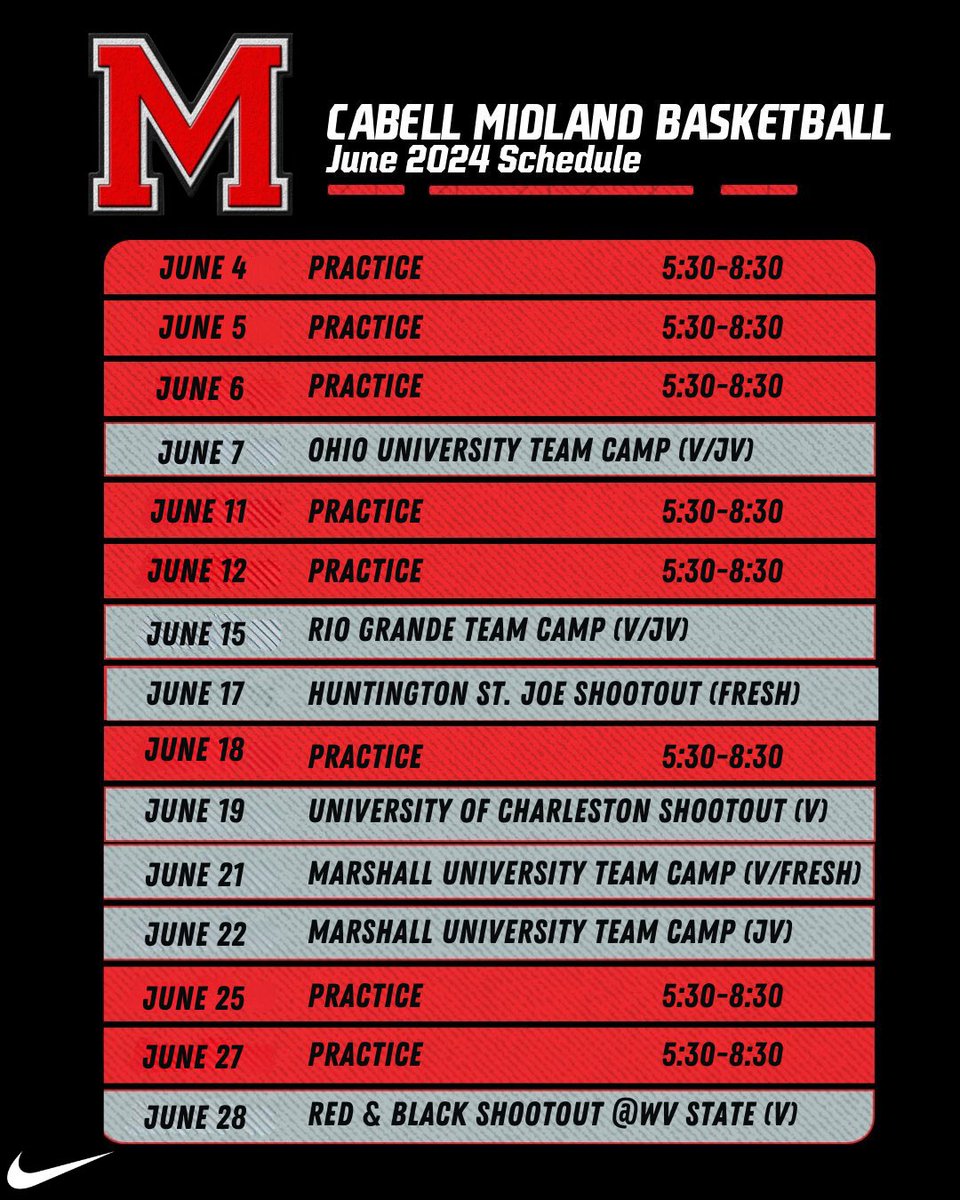 Excited for June! Can’t wait to see all our hoopers in the gym working on their game. 💪 💪 (Updated)