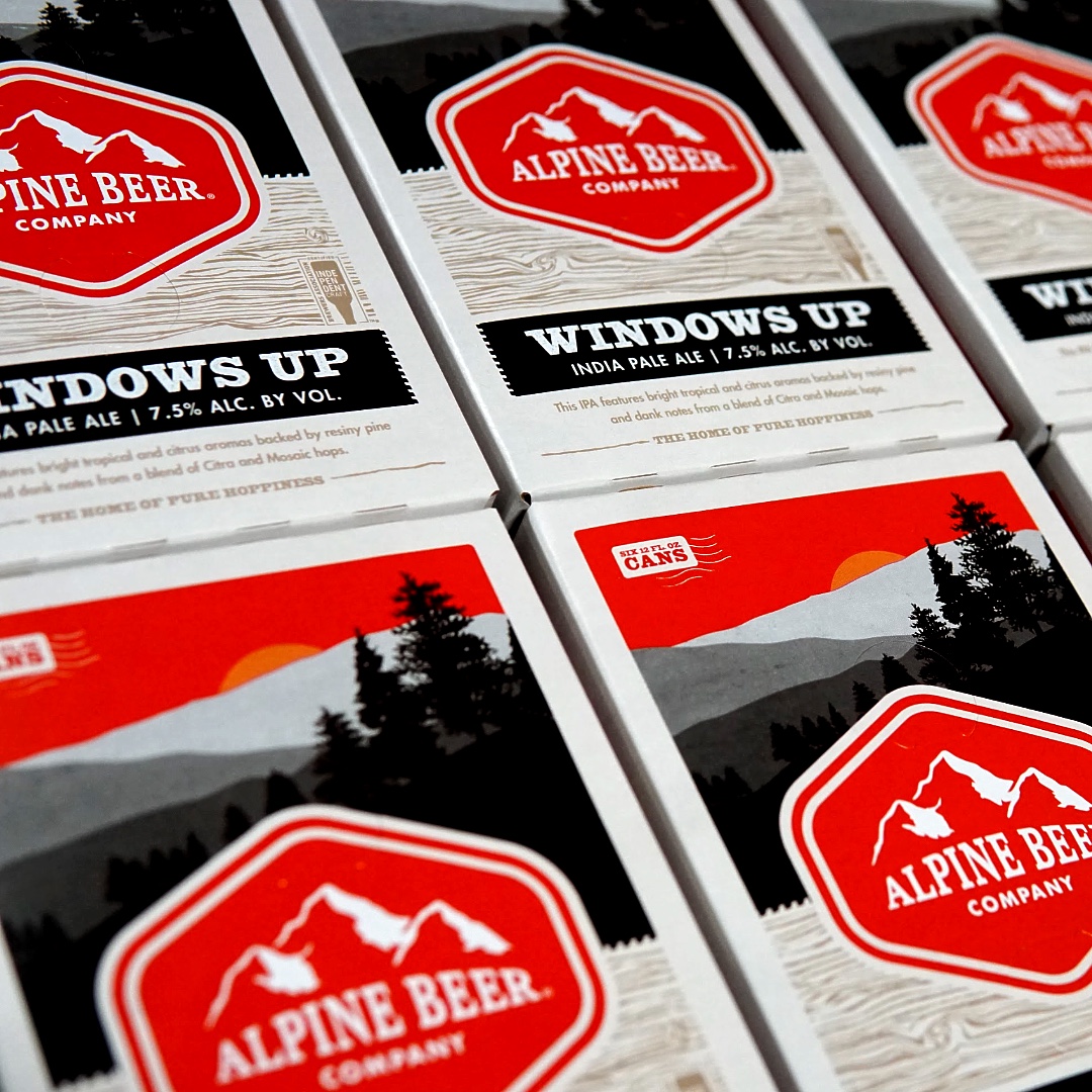 AlpineBeerCo's tweet photo. "Up" your hoppiness levels with fresh 6-packs of Windows Up! Check the link in our bio to find Alpine Beer near you. #WindowsUp #AlpineBeerCo https://t.co/4ix3G3JPMc