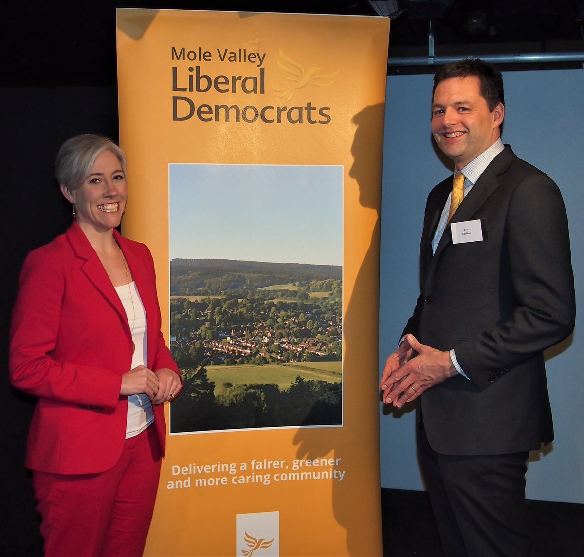 Chris Coghlan @_Chris_Coghlan the next MP for #Dorking & #Horley with Daisy Cooper @libdemdaisy 
in Mole Valley.

People want change & see Chris and @LibDems
 as being the best to deliver that.    

#ToriesOut #GeneralElection #VoteLibDem