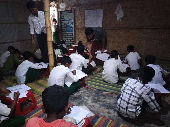 Rohingya National School (RNS) is a Rohingya community based educational institution in the Rohingya camp in Cox's Bazar Bangladesh.
It has been providing qualitative education to Hundred of Rohingya distress students through with burmese curriculum volunteerily for two years.