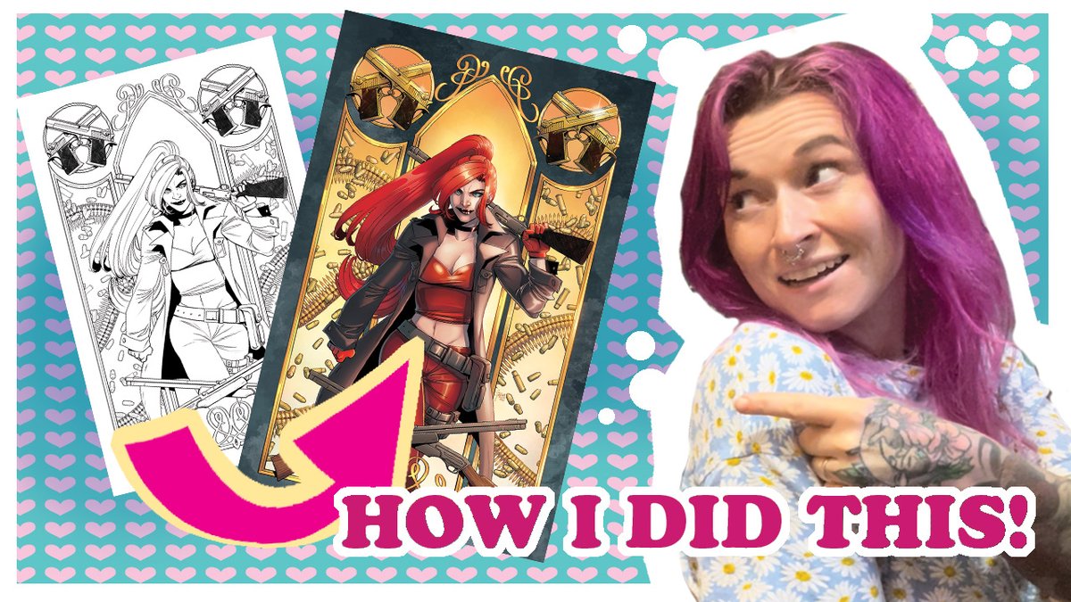 Experimenting with making YT videos! 
Here's one:

How to Colour - Marvel's Elsa Bloodstone! youtu.be/gPXeu9JnS88?si… via <a href="/YouTube/">YouTube</a> 

Inks by Corin M Howell - Colour by Me!