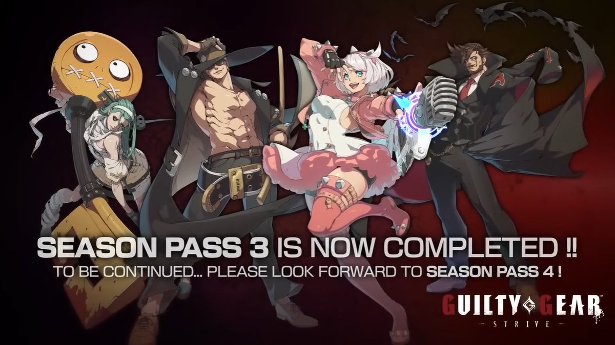 FGAnniversaries's tweet photo. The Season Pass 3 for Guilty Gear -Strive- is complete as of today. https://t.co/40ke3sySjm