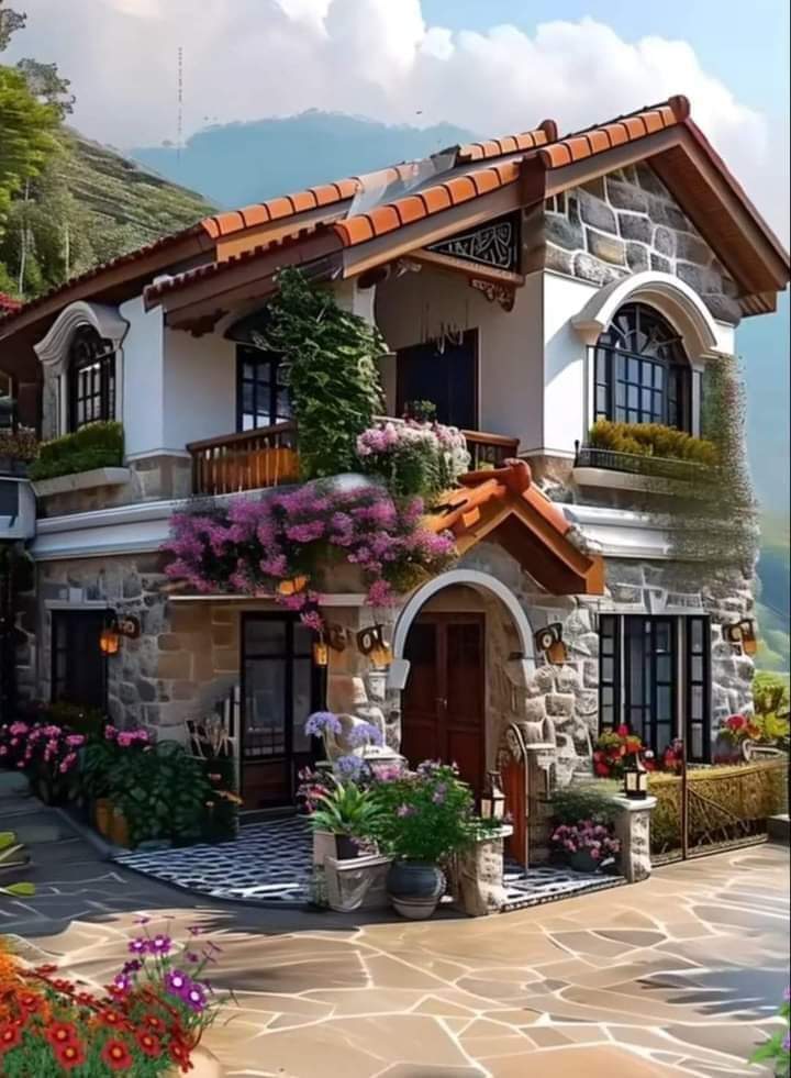 Dream home..🏡 A home away from everyone...... in peace and harmony I want it🌹 ..!! My friend told me .....it was plastic..🙈😳!!