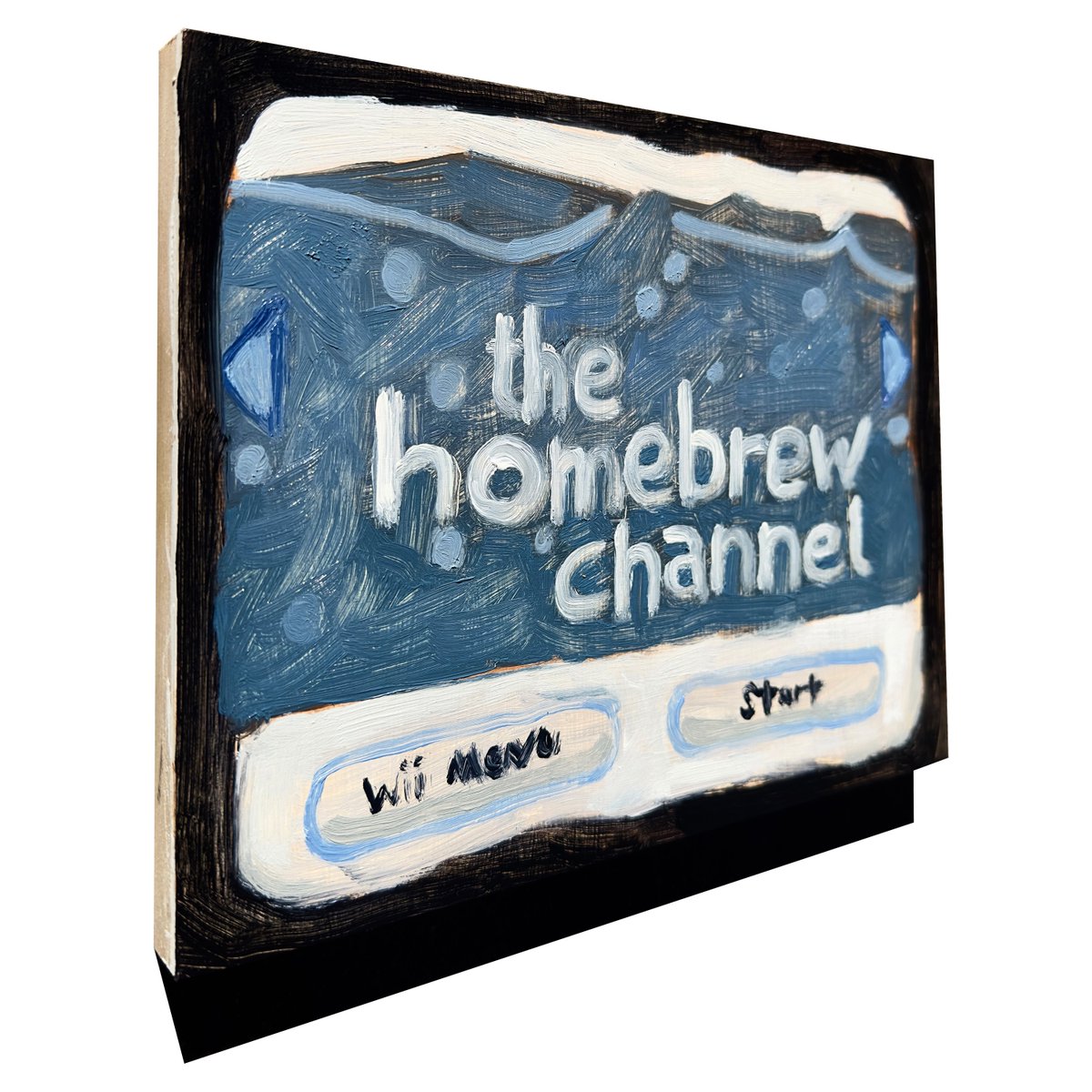 The Wii Homebrew Channel.
Oil on wood panel, 8”x 10”