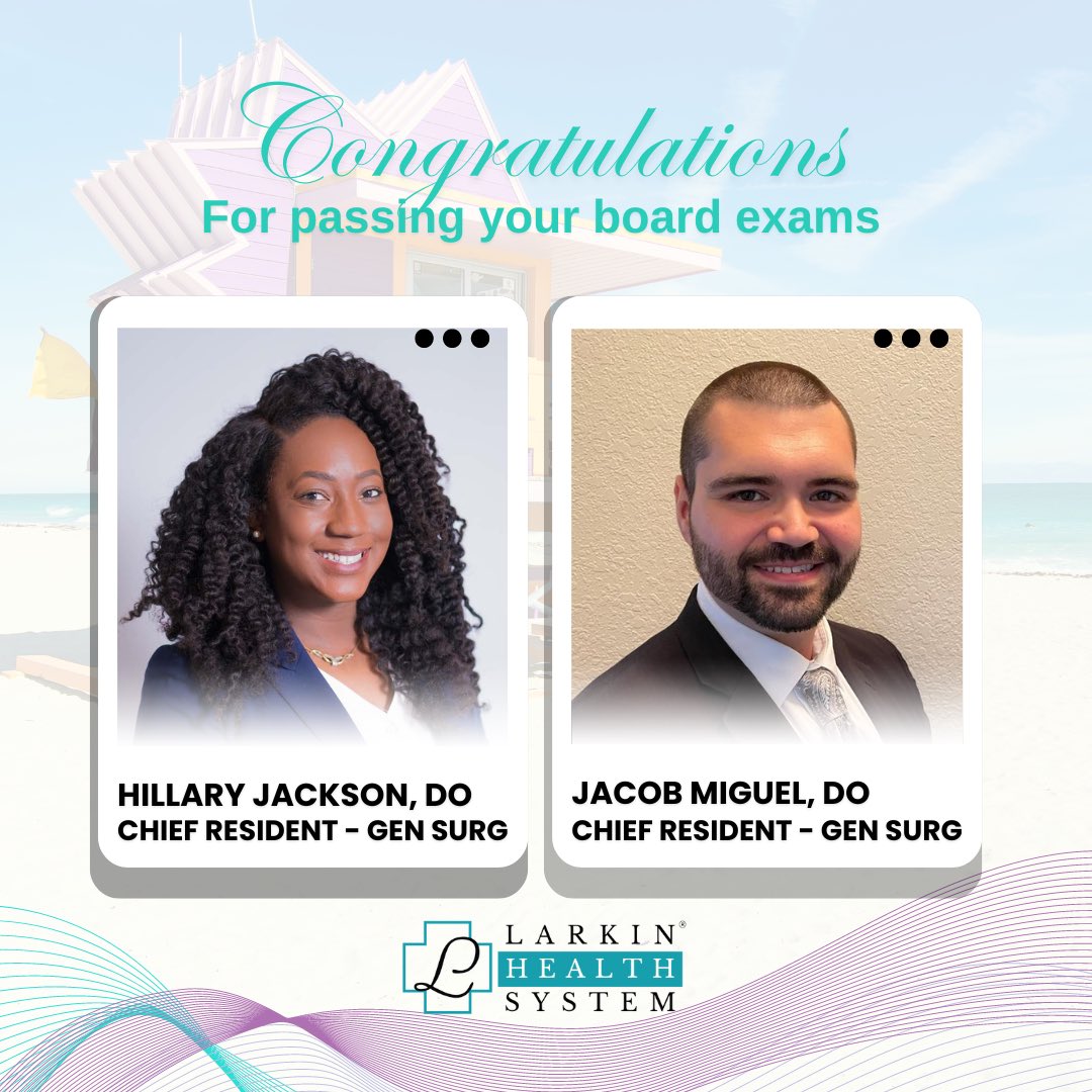 larkinsurgeons's tweet photo. Congratulations to our chief residents for passing their written surgery boards!
We are proud of you ๐บ๐ธ๐ช๐ผ๐คฉ๐ฅ
Just a few weeks from completing their general surgery residency at @LARKINHOSPITAL
#congratulations #generalsurgeon #graduation #boardelegible https://t.co/UN7qsJz6K0