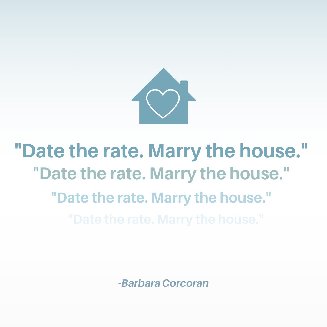 Ever heard Barbara Corcoran's take from Shark Tank on home buying? 💡 It's simple: Focus on finding a home you adore. Rates can change, but the love for your home? That's forever. Ready to discover that dream space? Reach out, let's chat about it. 

#katyrealtor