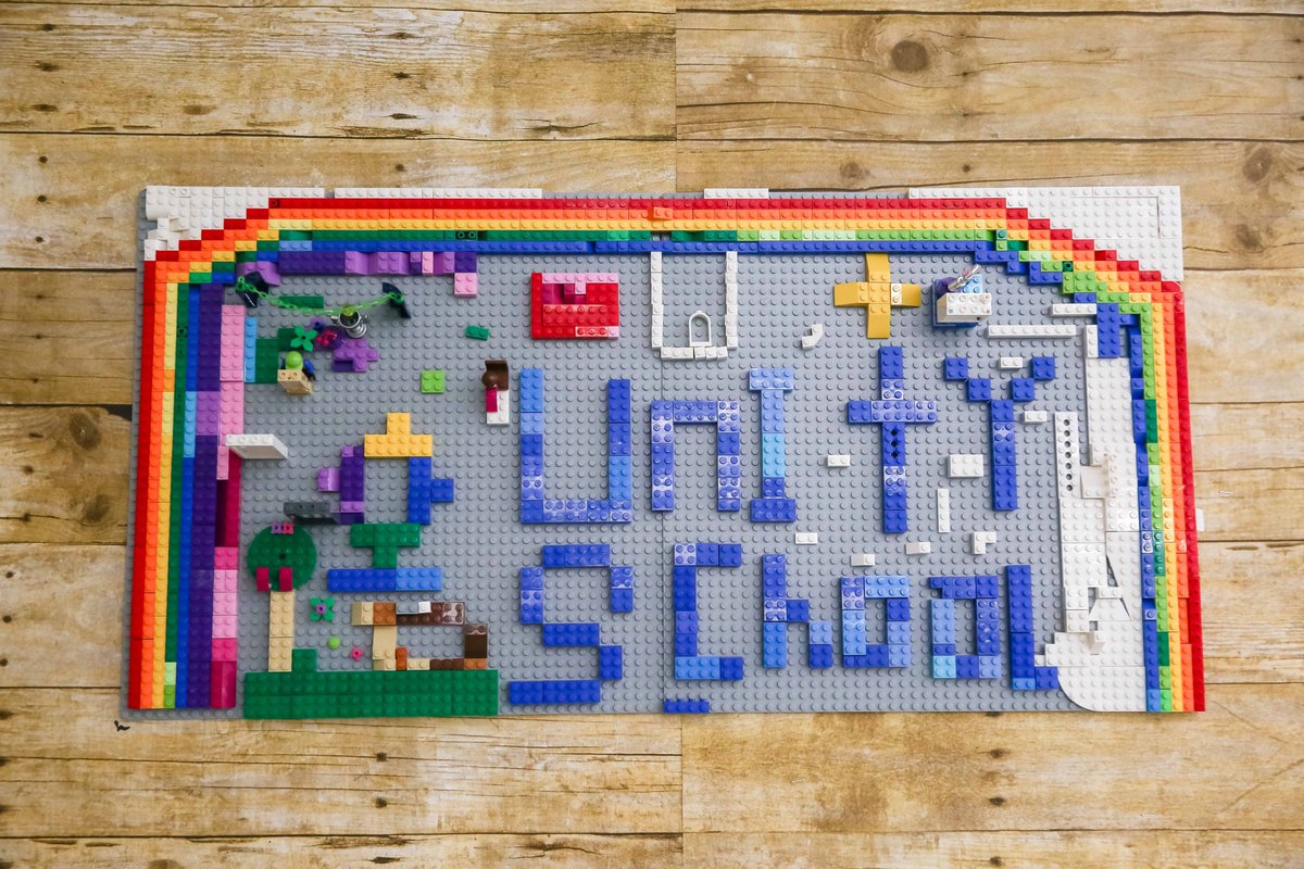 UnityDelray's tweet image. Our 2nd graders in the IDEA Center recently completed an inspiring LEGO wall project representing Unity School! They brainstormed areas to include, created detailed blueprints, and turned their ideas into a vibrant LEGO display.  #IDEACenter #LEGOProject #UnitySchool