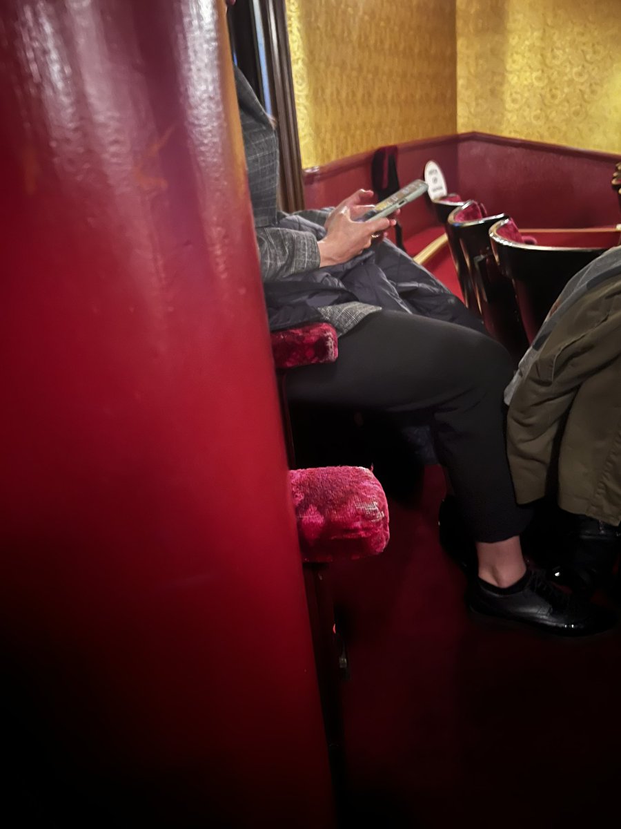 Waiting for the start of <a href="/HadestownUK/">Hadestown UK</a>. Mrs Pete is the other side of this pillar but if I lean forward and look then she has to stay in the theatre forever. That’s just the rules.