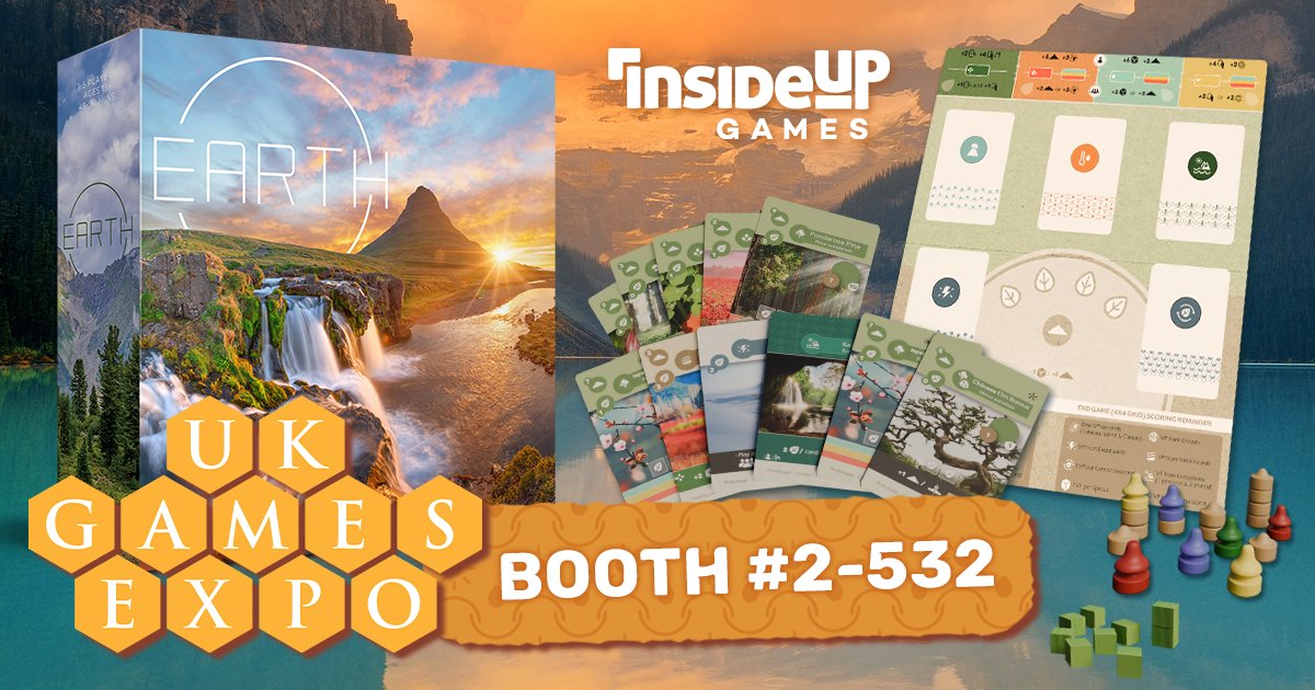 We're ready for UKGE, and hope to see you there! If you haven't had a chance to play Earth, stop by for a demo or to pick up a copy of your own! 🌍 Named 2023's Medium Game of the Year in the GoldenGeek awards, we can't wait for you to explore what Earth has to offer! 🌱