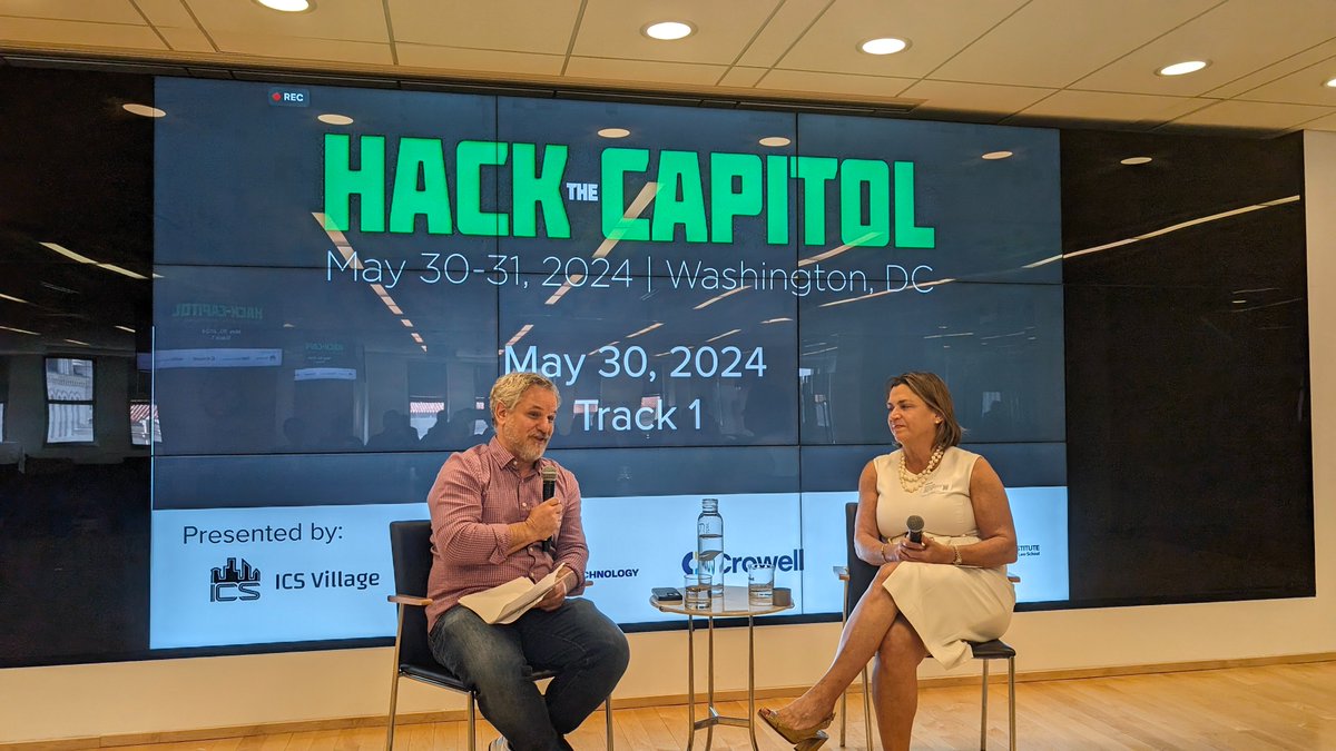 ICS_Village's tweet photo. A fireside chat with Caitlin Durkovich Deputy Homeland Security Advisor
National Security Council and Evan Wolff, Partner, Crowell & Moring LLP.
#hackthecapitol https://t.co/mobFHnJgFS