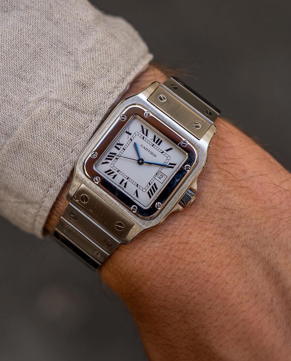secondemorte's tweet image. Cartier Santos 2960, la Cartier sportive par excellence