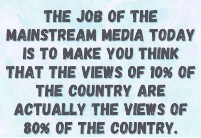 So true. The woke, Covidian, climate alarmist fruitcakes are, and always were, the real fringe minority. Don't let them convince you otherwise.