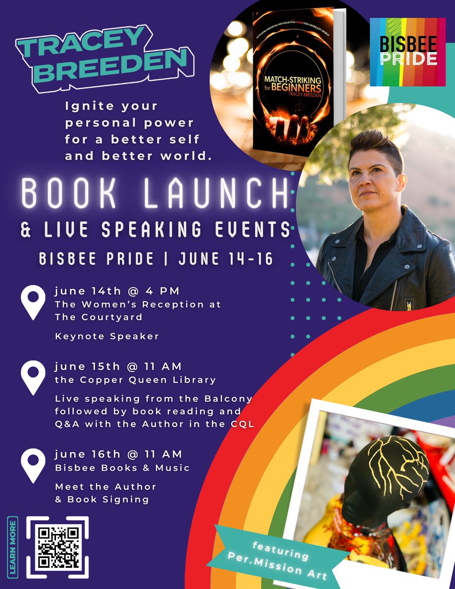 traceybreeden's tweet photo. I'm excited to announce my kickoff book launch will be in Bisbee, Arizona during Bisbee Pride June 14-16! I hope many of you can join us! https://t.co/of9TwRnPBp