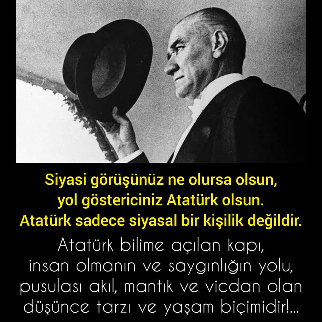 Okul sayesinde, okulun vereceği ilim ve fen sayesindedir ki, Türk milleti, Türk sanatı, Türk ekonomisi, Türk şiir ve edebiyatı bütün güzellikleriyle gelişir. 
Mustafa Kemal ATATÜRK 💙 
#Atatürk'süzMüfredatOlmaz
#Atatürk'süzMüfredatıReddediyoruz👈