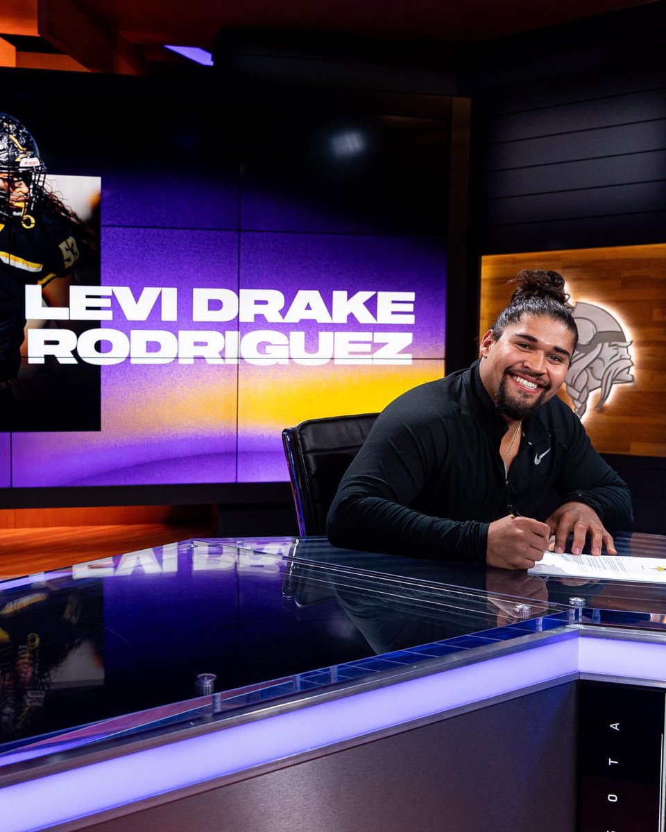 VikingzFanPage (@vikingzfanpage) on Twitter photo #Vikings 7th round rookie DL Levi Drake Rodriguez is continuing his early routine in the NFL. According to <a href="/alec_lewis/">Alec Lewis</a>, Levi arrives to the facility in the early pitch black hours of the morning before the staff arrives, and is a ball of energy once he enters the building. #Vikings 7th round rookie DL Levi Drake Rodriguez is continuing his early routine in the NFL. According to <a href="/alec_lewis/">Alec Lewis</a>, Levi arrives to the facility in the early pitch black hours of the morning before the staff arrives, and is a ball of energy once he enters the building.
