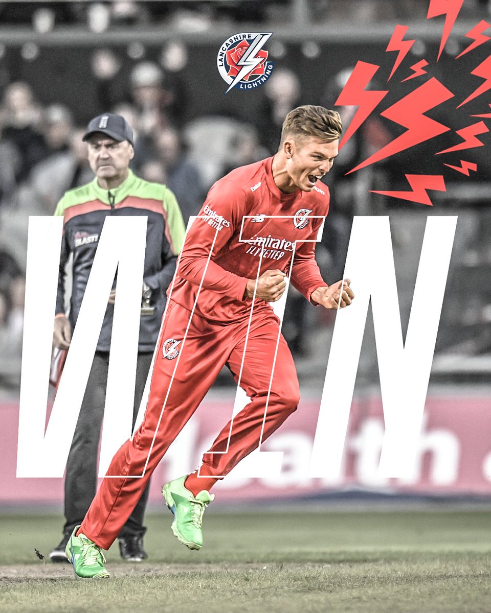 LANCASHIRE LIGHTNING WIN BY NINE WICKETS! 😍

Wellsy hits the winning runs and finishes on an unbeaten 49* to seal the 𝗪 inside 8 overs! 🍿

Class with the ball. Class with the bat. 

Job done on night one. ✅

⚡ #LightningStrikes