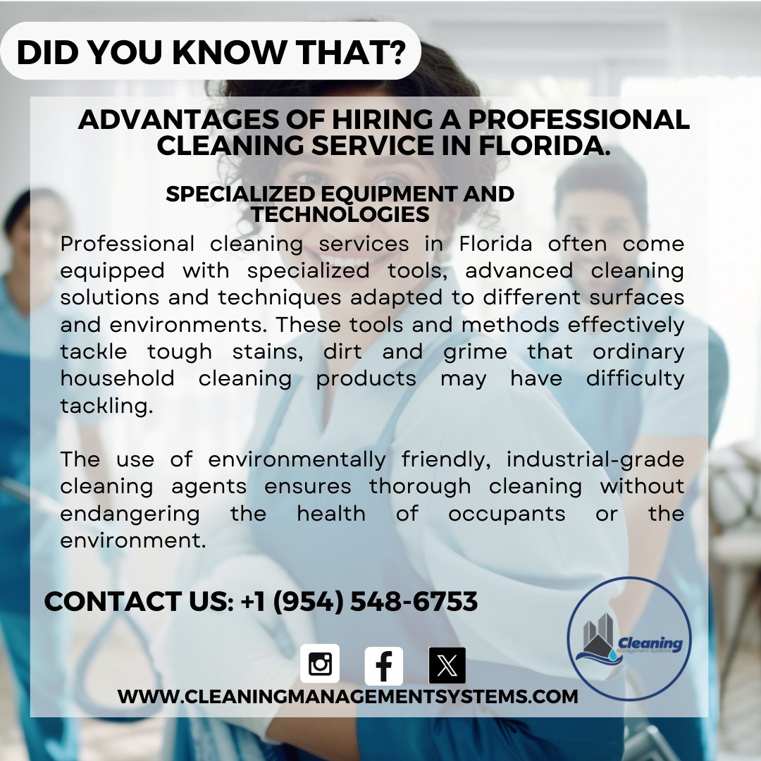 Did you know that?    
#cleaningmanagementsystems #cleaningservices #cleaning #HomeCleaning #commercialcleaning #miamicleaning #floridacleaning #miami #florida #UnitedStates #coralsprings #pembrokepines #coralgables #broward #platationfl #fypシ゚viralシ2024 #twitterstrotegies