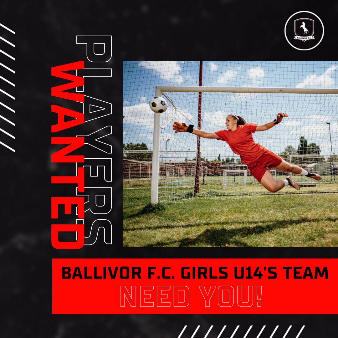 Passionate about football and ready to join an amazing team? Our U14 girls' football team is looking for talented and enthusiastic players and KEEPERS to join us for the upcoming season!

👧 Who Can Join?

Girls born in 2010

📝 How to get started: Contact Robbie on 0876893967