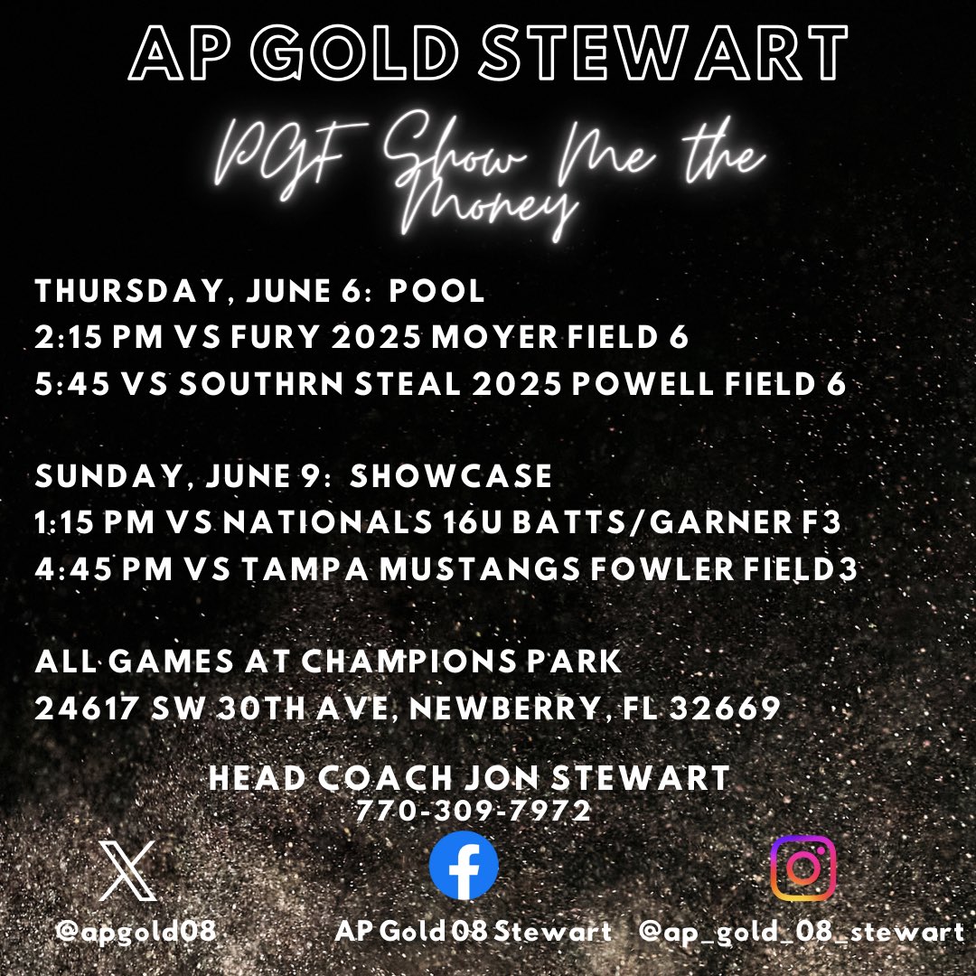 We are READY to hit the field in Newberry, FL next weekend!