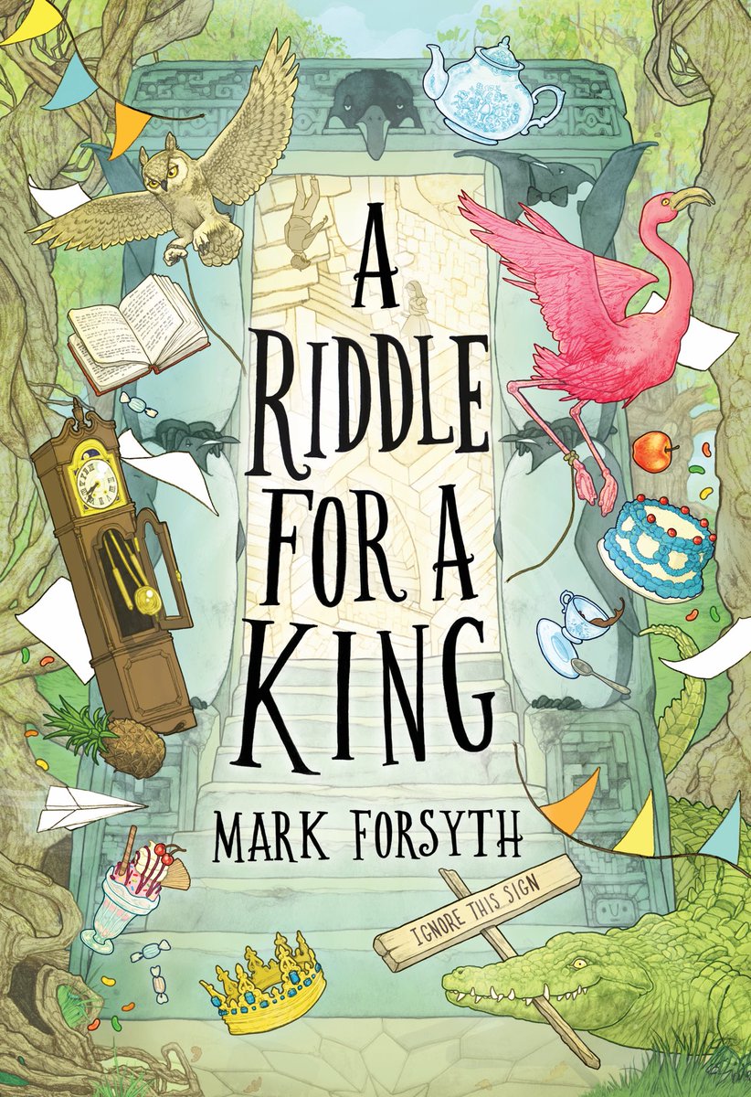 This the last little thing I’ll tease before publication, here is the cover for A Riddle for a King by Mark Forsyth, and maybe illustrated by me, which publishes September 2024 with David Fickling. You can pre-order your copies now - your local bookshop will have the best ones.