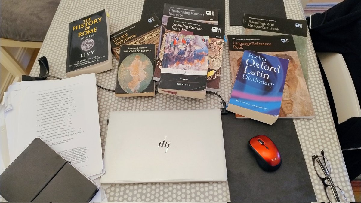 NigelMcFarlane's tweet photo. The last full day of our break in #Derbyshire tomorrow, and I'll be spending part of it on my @OU_Classics #A276 exam. Prepared as I can be, but still got those pre-exam butterflies for the first time in nearly 40 years! https://t.co/WF4mpWyoFE