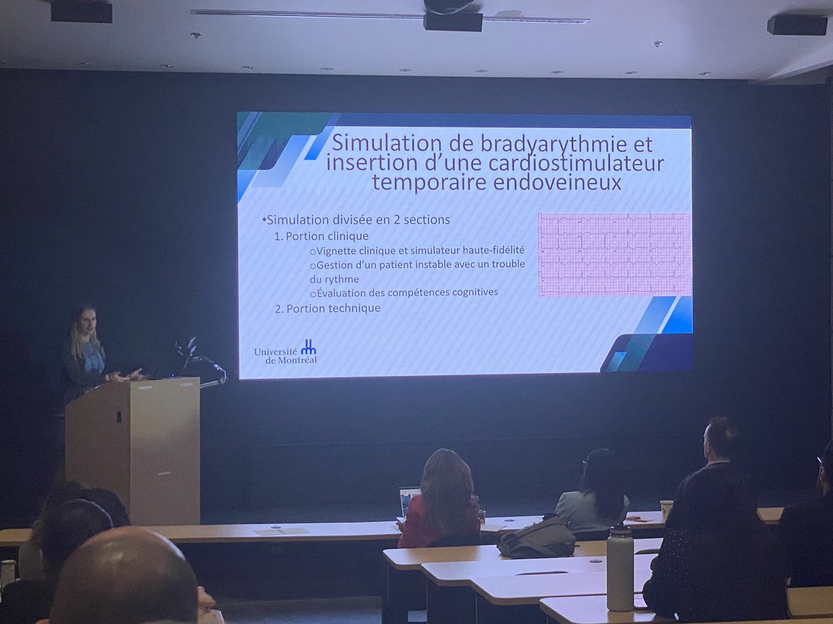 Bravo à Érika Ouimet-Grennan pour son excellente présentation lors de la journée de la simulation de <a href="/UMontreal/">Université de Montréal</a> Son projet porte sur une formation d’insertion de swan-pace en simulation <a href="/ICMtl/">ICMtl</a>