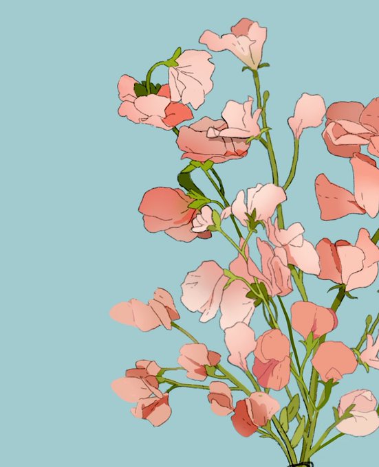 「pink flower still life」 illustration images(Latest)