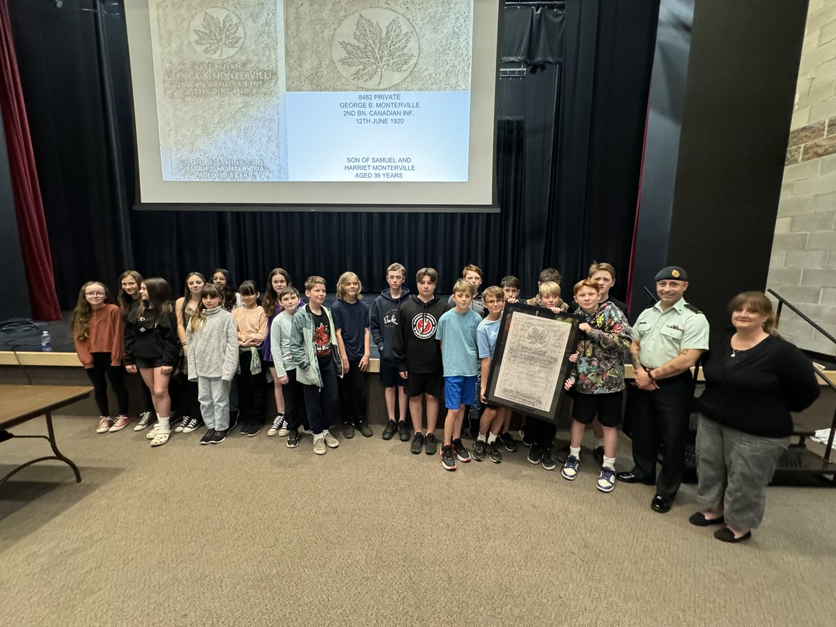 Earlier this week, #UCDSB schools showcased their work in the ‘We Were Here’ initiative. Partnering with The Hill 70 Memorial Project, we're excited to announce that the $21,000 donation received will send 21 students and educators to France next year. 👇

ow.ly/oTUm50S2kWV