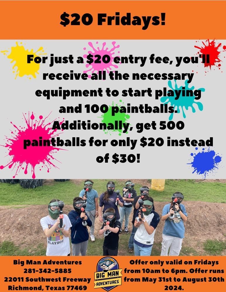 Fridays just became AWESOME at TANKS. #funfriday #friday #tankspaintball #playpaintball #outdoors #richmondtx #fortbendtx #lancer #bringafriend