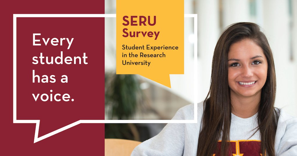 This is your last chance to take the SERU Survey! It closes tomorrow, May 31. Your input is valuable and your voice matters. Learn more and take the survey here: z.umn.edu/SERU