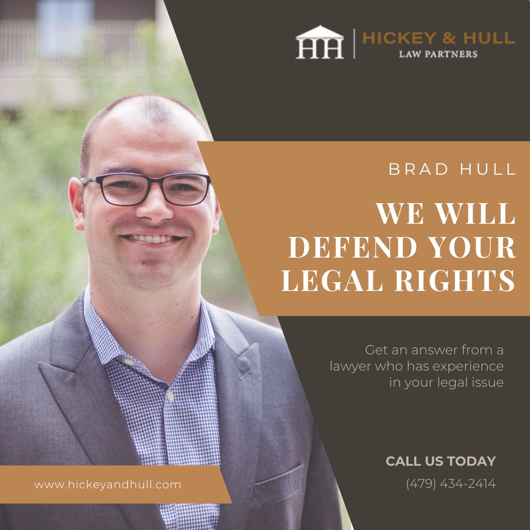 Hickey & Hull Law Partners practices in the State of Arkansas, with offices in Fort Smith, Little Rock, Fayetteville, Russellville and Mena.
If you need us, we will defend your legal rights.

#thingsareabouttogetbetter #legalrights #arkansas #law #practices #rights #defend