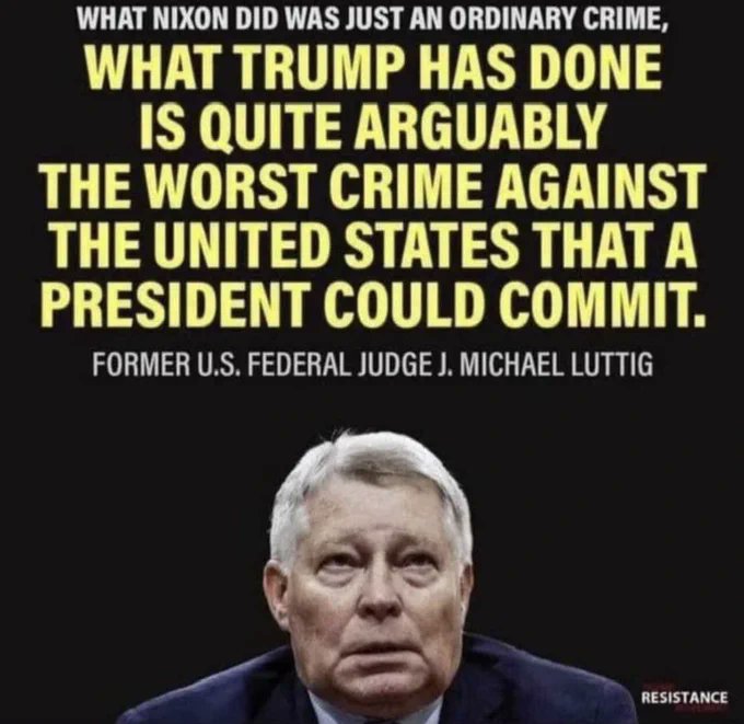 A major point being missed today is the fact that Trump committed the most egregious crime that ANY president could ever make when he incited an insurrection & refused to leave office! I don't know about any of you but this CANNOT be minimized! It is the crime of the century! 😠