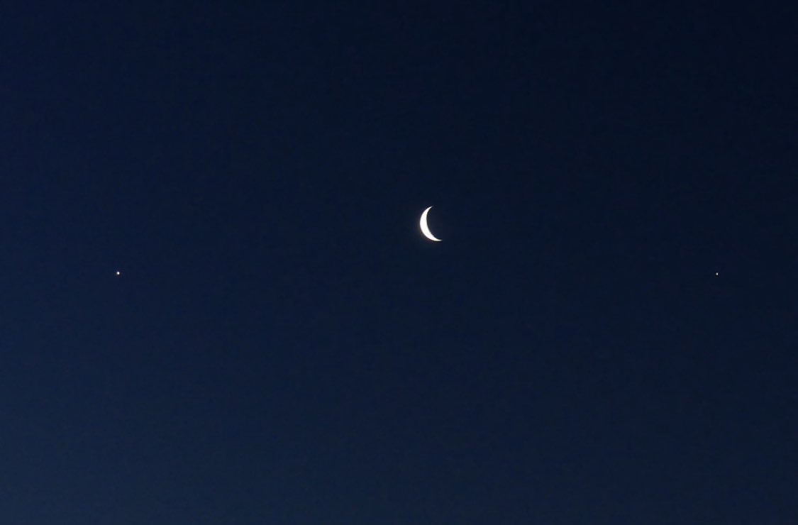 Moon, Venus and Jupiter