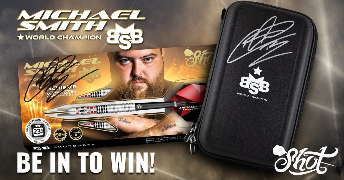 Shot_Darts's tweet photo. We're celebrating US Darts Masters by giving away a set of Michael Smith Achieve darts and a Tactical Dart Case, both signed by Bully Boy himself.
To enter, let us know your Darts Nickname in the comments below. Good luck! https://t.co/c7PmYEVu62