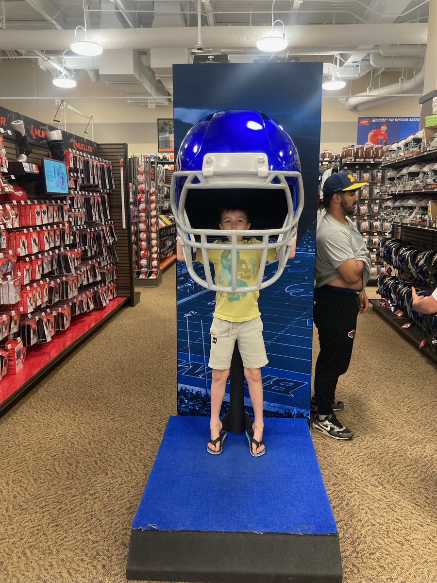 Son got a sneak peek of the new Boise State helmets at Scheels. One thing I’m noticing is they seem bigger