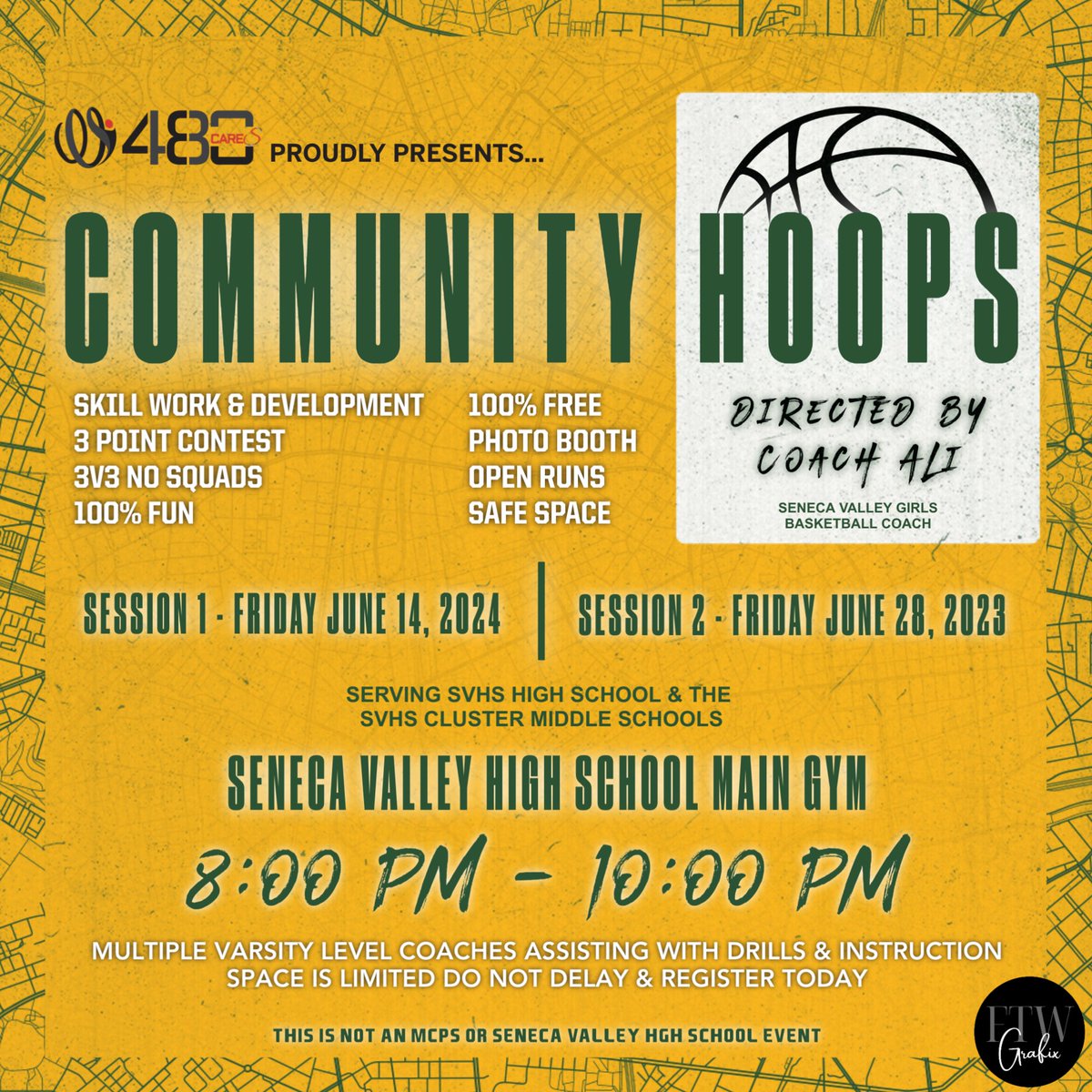 Free, fun, &amp; safe. With the assistance of <a href="/480Cares/">480Club</a> I am so excited to be directing two #free basketball clinics here in #germantown. Open to our cluster &amp; both boys &amp; girls aged middle school on up. Space is limited, don't delay. Meet them there! 

🔗 bit.ly/CommHoops