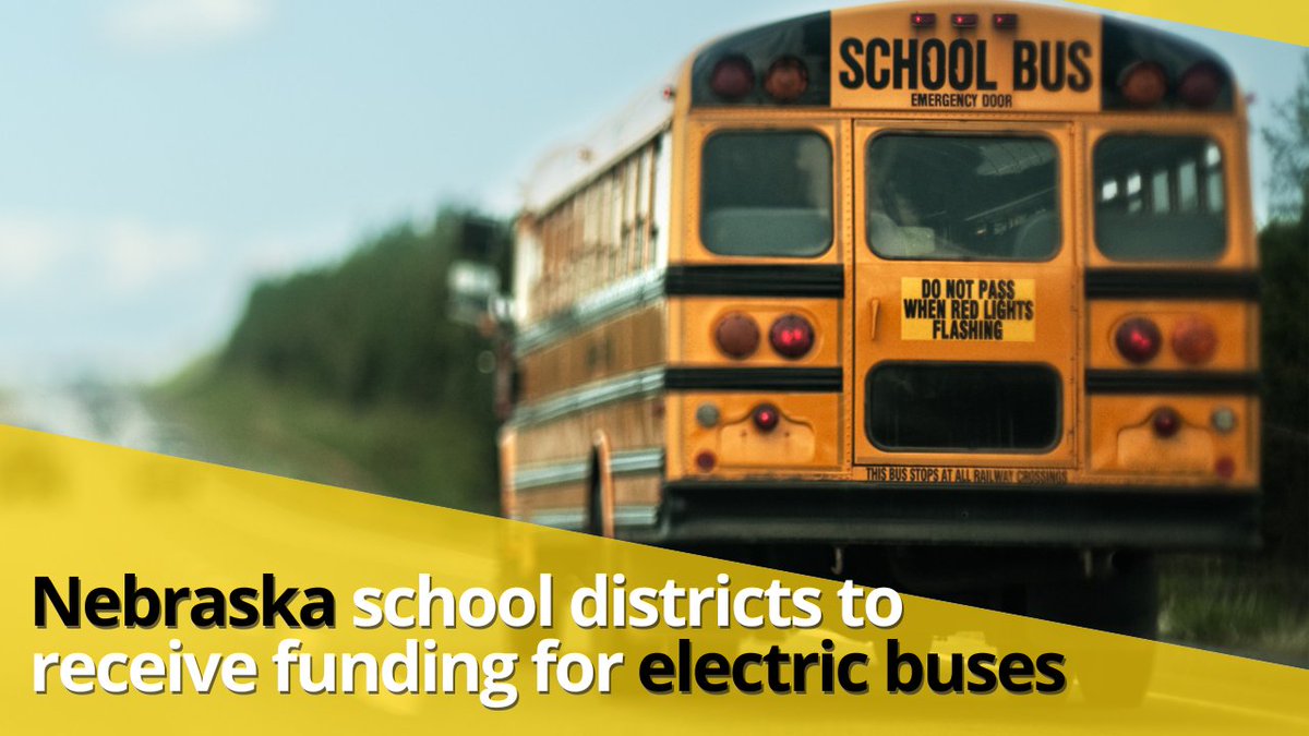 Nebraska school districts to receive federal funds for electric school buses dlvr.it/T7cq9Z