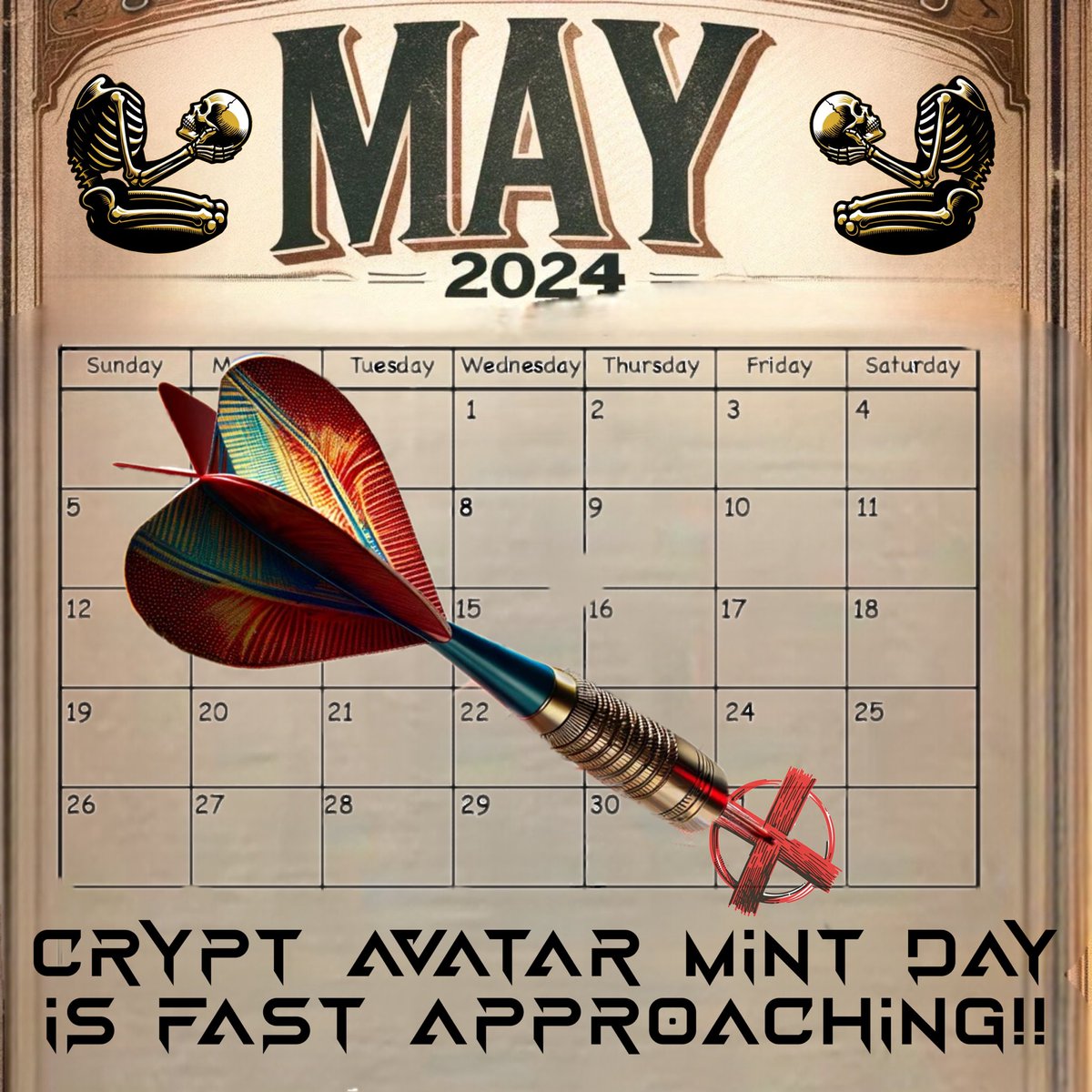 The mint is just around the corner... May 31st 4pm EST Remember, holders are already earning DeadCoins in discord for FREE DeadCoins = $.... #cryptNFT #coins #ticker
