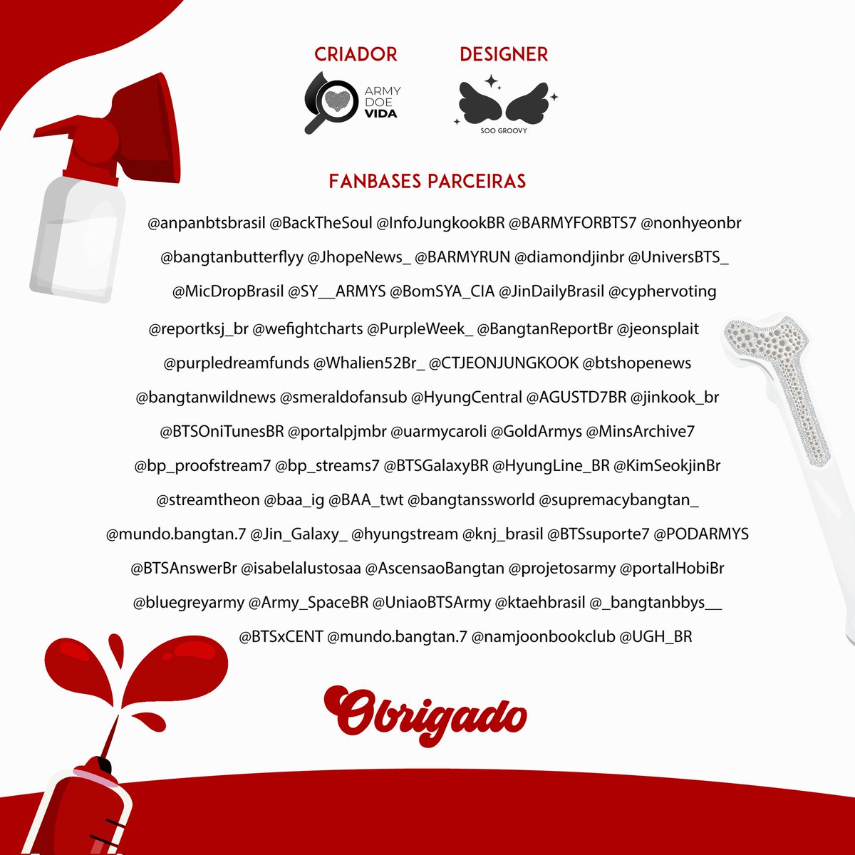 armydoevida's tweet photo. @UGH_BR
@anpanbtsbrasil
@BackTheSoul
@InfoJungkookBR
@BARMYFORBTS7
@nonhyeonbr
@bangtanbutterflyy 
@jhopenews
@BARMYRUN
@diamondjinbr 
@UniversBTS_
@MicDropBrasil
@SY__ARMYS
@BomSYA_CIA
@JinDailyBrasil
@cyphervoting
@reportksj_br
@wefightcharts
@PurpleWeek_
@BangtanReportBr https://t.co/tLc6md4TB7