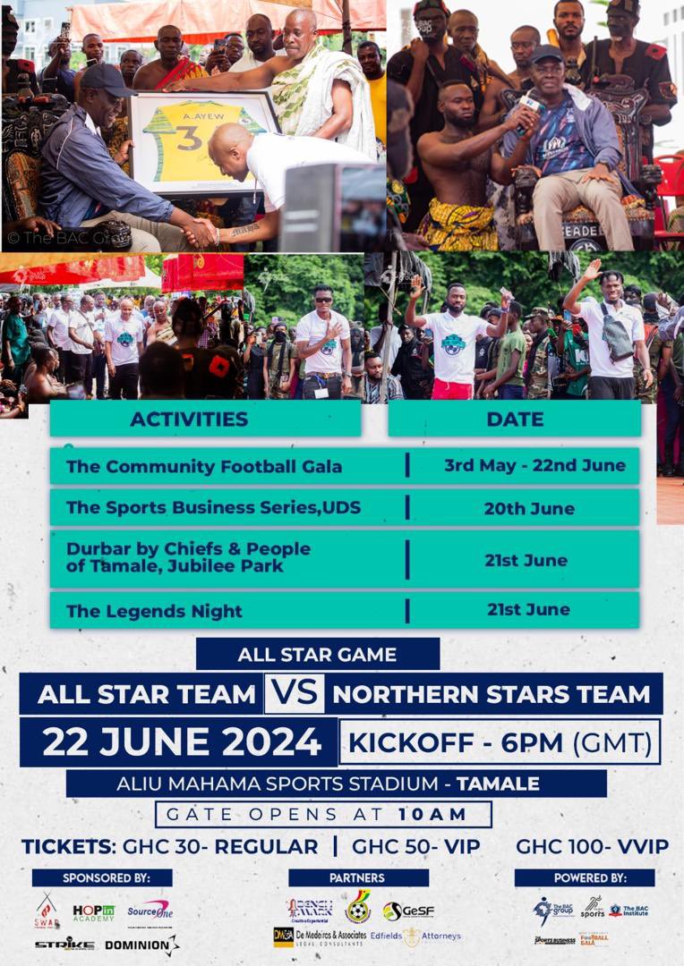 ALL STAR TEAM VS NORTHERN STARS TEAM

Who will win? 

I dey fear give Dede Ayew dems waaa😂😂These Notherners go play speed game but no go taya da!
