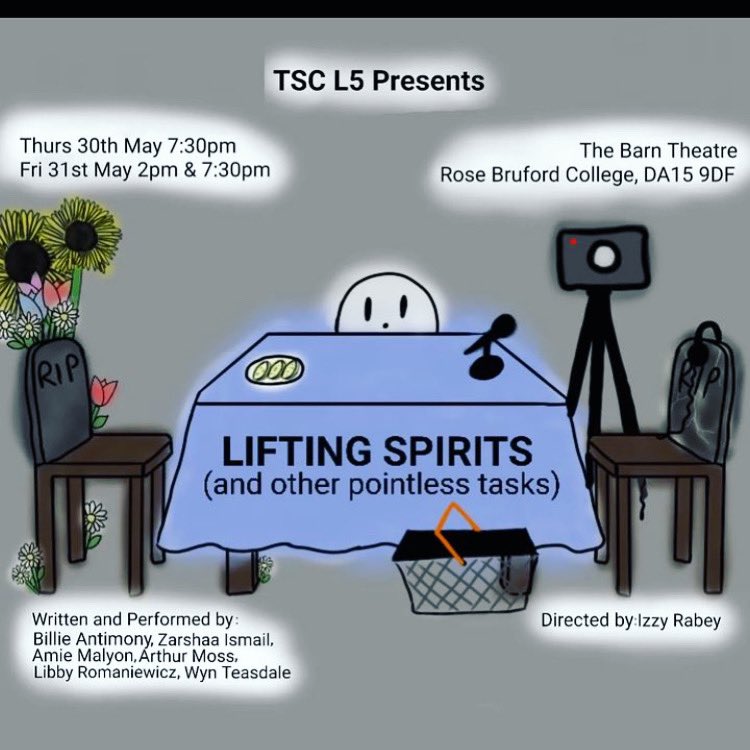 So so proud of my @rosebruford students who SMASHED their first performance of “Lifting Spirits (And Other Pointless Tasks)” which they devised and wrote themselves. I absolutely love working on the Theatre And Social Change course each year the students are a DELIGHT 🫶🏼