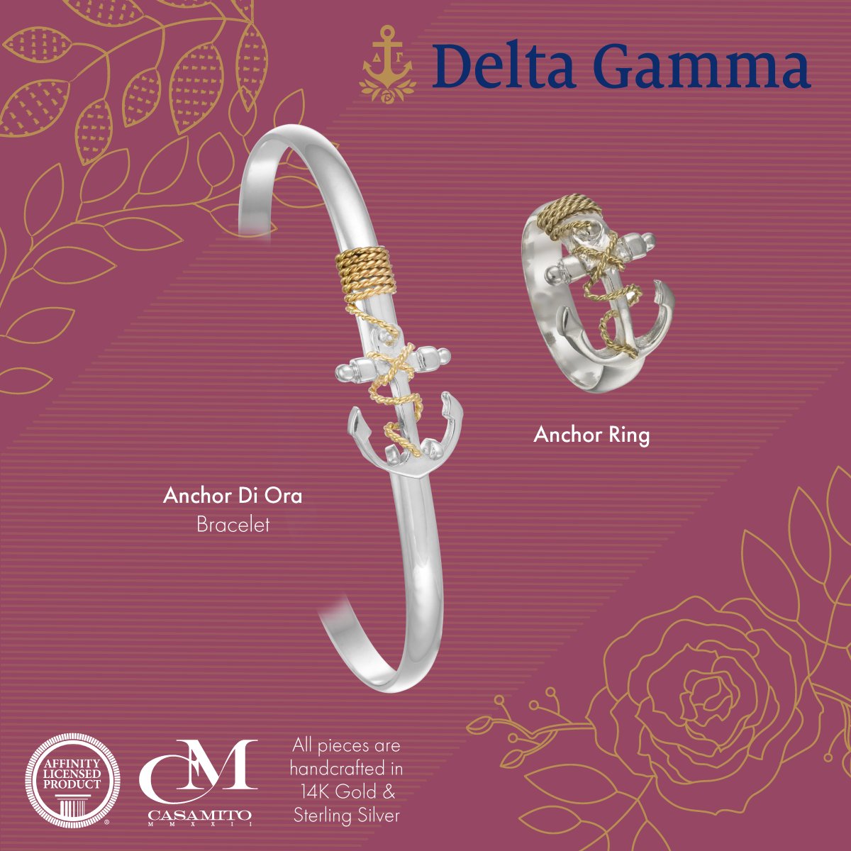 For more than 150 yrs <a href="/DeltaGamma/">Delta Gamma Fraternity</a> has been empowering women to act with intention &amp; forge them into becoming unstoppable forces for good! We honor their rich legacy with our AION &amp; Esprit fine jewelry lines featuring their iconic Anchor representing timelessness and pride! #DG150