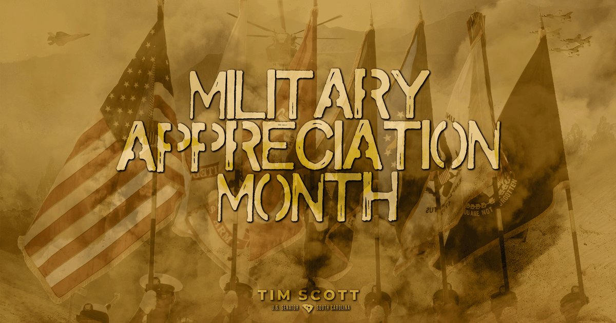 American military members serve with patriotism and courage, risking their lives so that we can sleep soundly at night. Thank you to all the men and women who defend the freedoms that make the United States of America the greatest country on earth! #MilitaryAppreciationMonth