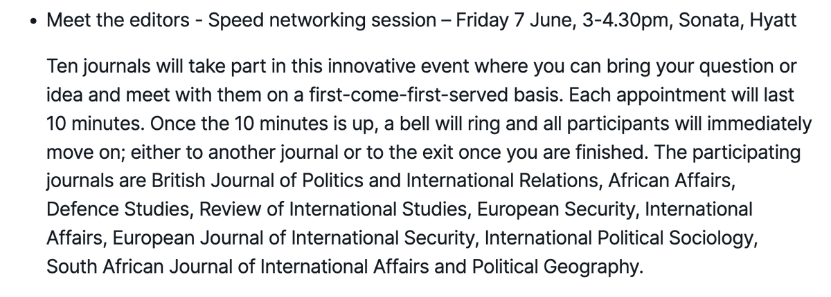 Attending #BISA2024? Why not meet our editors at the speed networking session on Friday 7 June, 3-4.30pm! 👋 Details here: conference.bisa.ac.uk/featured-events