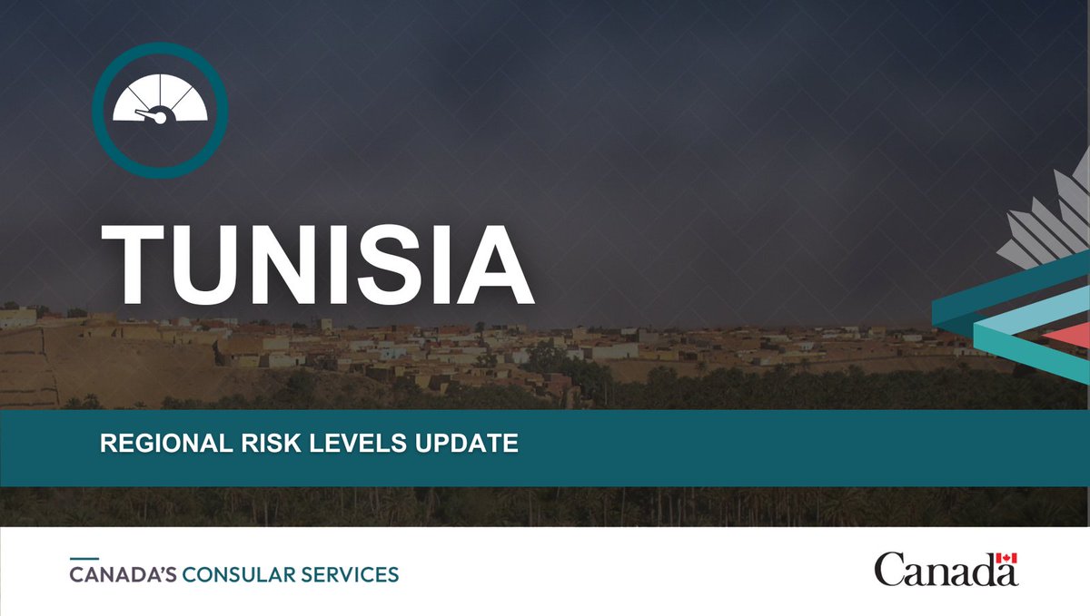 We have done a thorough review and update of our regional risk levels for #Tunisia.

If you’re living in or travelling to Tunisia, check the Risk levels section of our travel advice page. ow.ly/LeUc50S2QIr