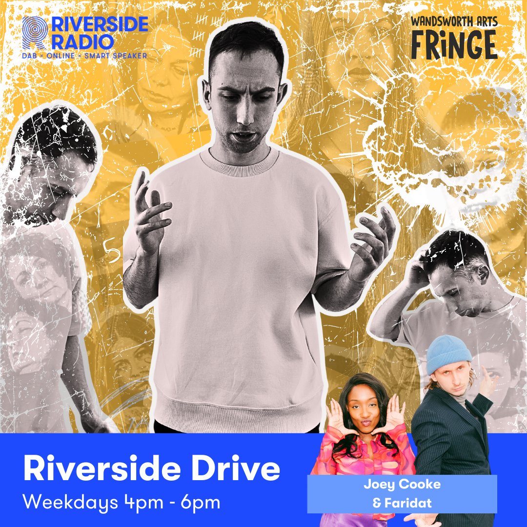 On Riverside Drive...TOMORROW

• Comedian <a href="/kathyaqm/">Kathy Maniura</a> talks all things "Objectified"

• Plus members of <a href="/uniquecomc/">Unique Community Charity</a>'s 'The Stork Project' chat about "Still Here"

...featuring at <a href="/WAFfringe/">Wandsworth Arts Fringe</a> 

Join Joey &amp; Faridat from 4pm

#WAF2024