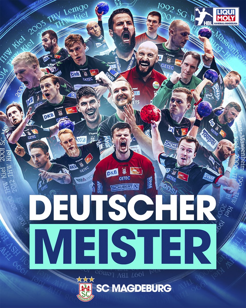 Opel_HBL's tweet photo. Jetzt ist es offiziell: Der @scmagdeburg ist DEUTSCHER MEISTER 2024!🥳🔥 Gratulation zu dieser fantastischen Saison!😍💚❤️
_____
#Handball #LIQUIMOLYHBL #DeutscherMeister https://t.co/ddOGgaII4Q